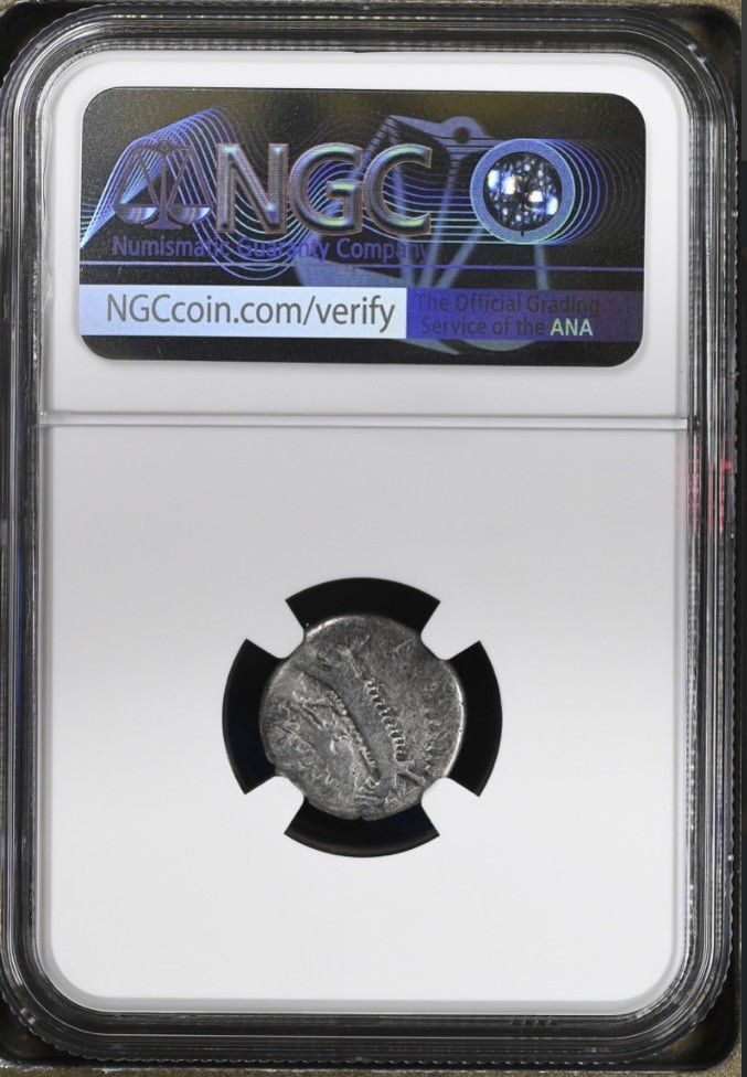 Marc Antony Silver Denarius 30BC Genuine Legionary Roman Imperatorial NGC Graded