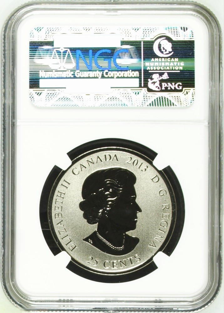 TOP POP 2013 Canada 25c Prickly Pear Cactus Specimen NGC SP 70