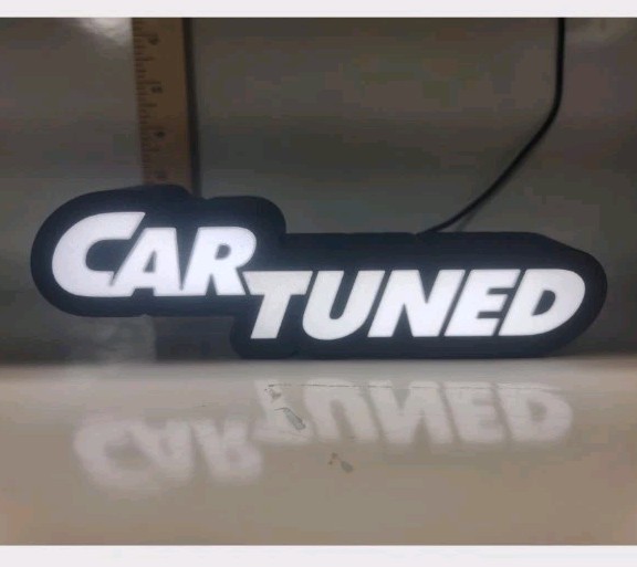 3d Printed Car Tuned Light Box Sign