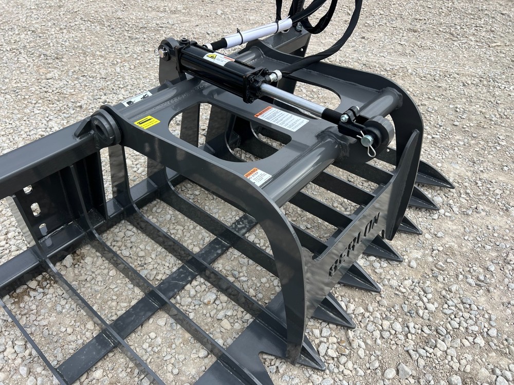 Berlon 60" Compact Tractor Root Brush Grapple Attachment Fits Skid Steer Loader