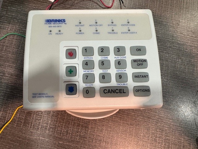 Brinks Alarm Keypad Home Security