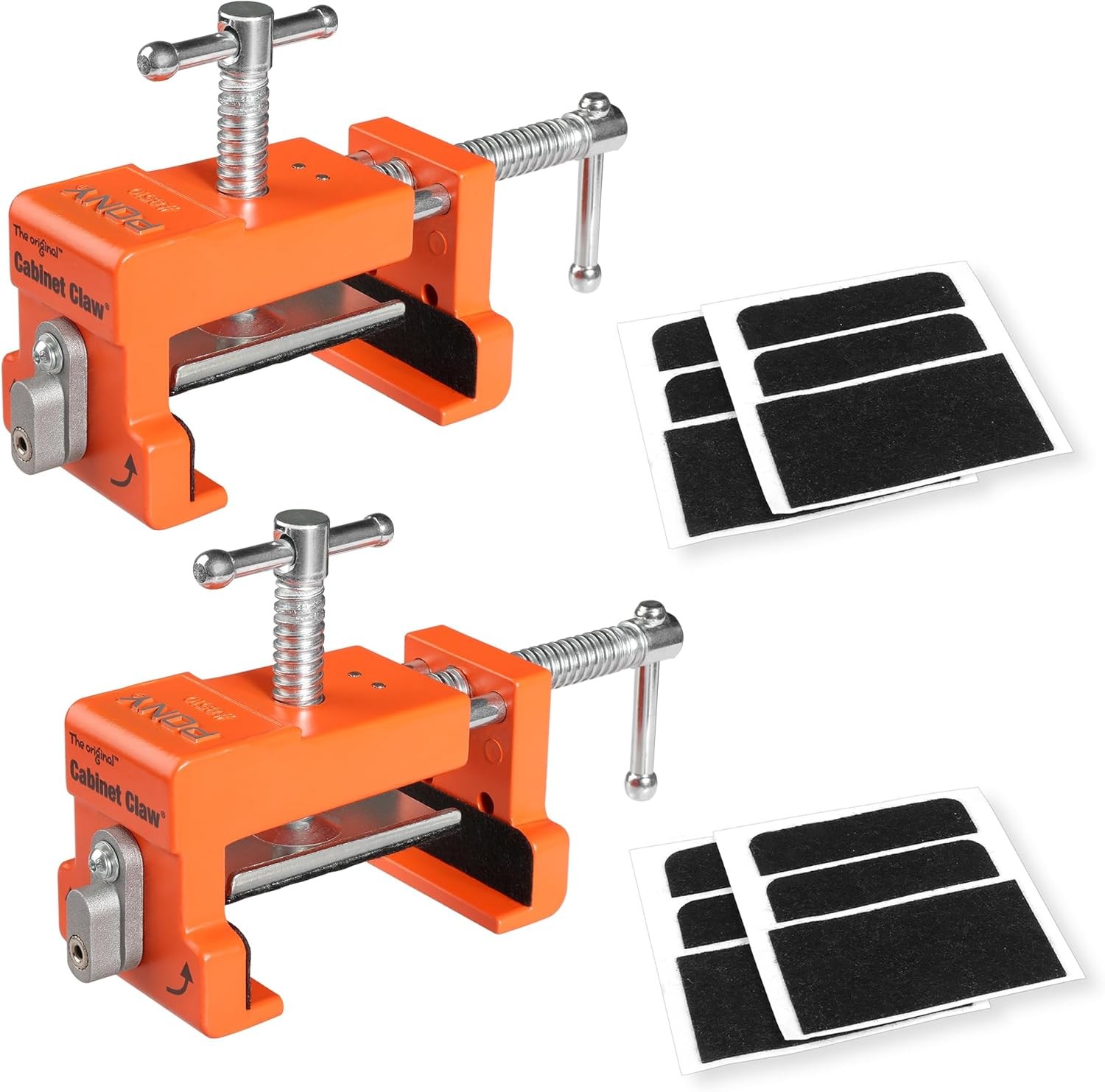 PONY 2-Pack Cabinet Clamps Face Frame Clamps for Installing Cabinets Orange USA
