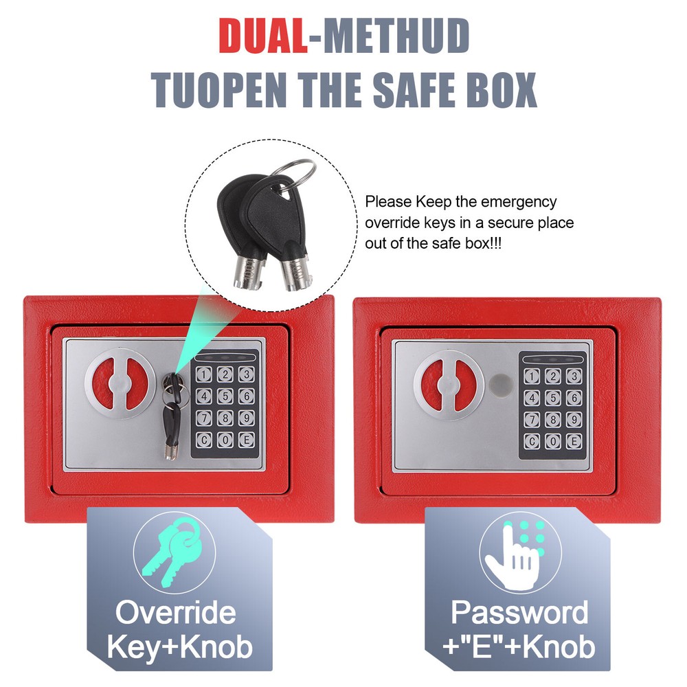 Small Safe Box Digital Electronic Security Safe Box with Keypad for Home