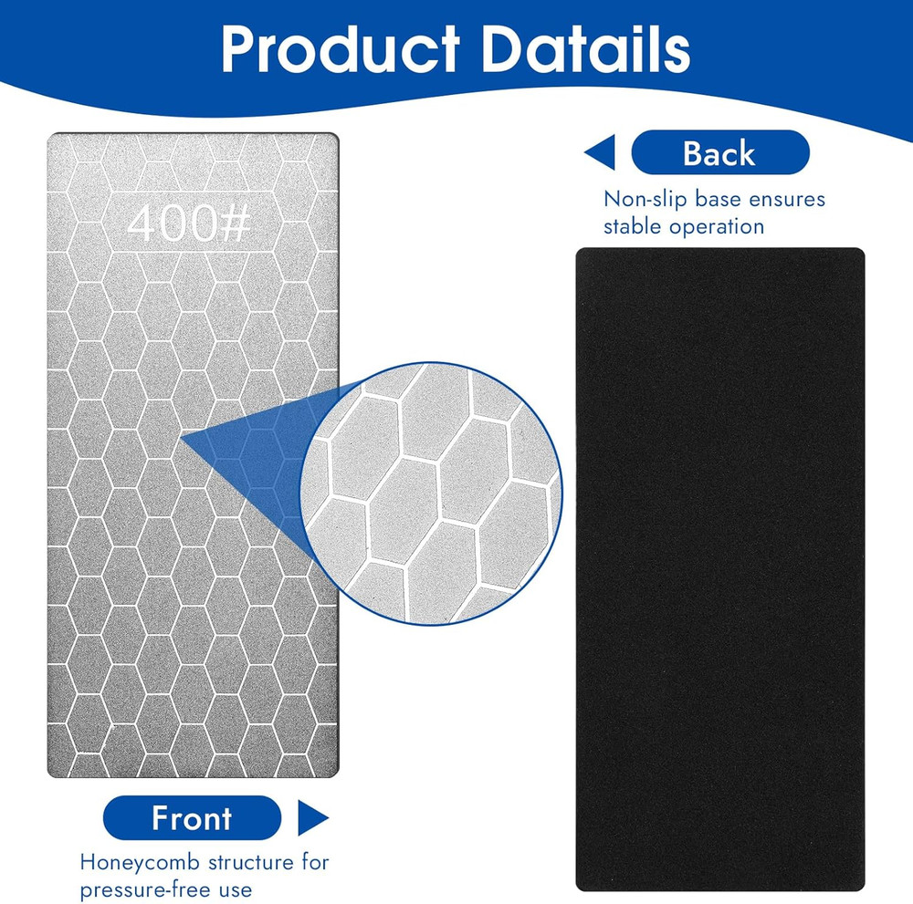 5 PCS Diamond Sharpening Stone, Diamond Sharpening Plate, Double-Sided Sharpenin