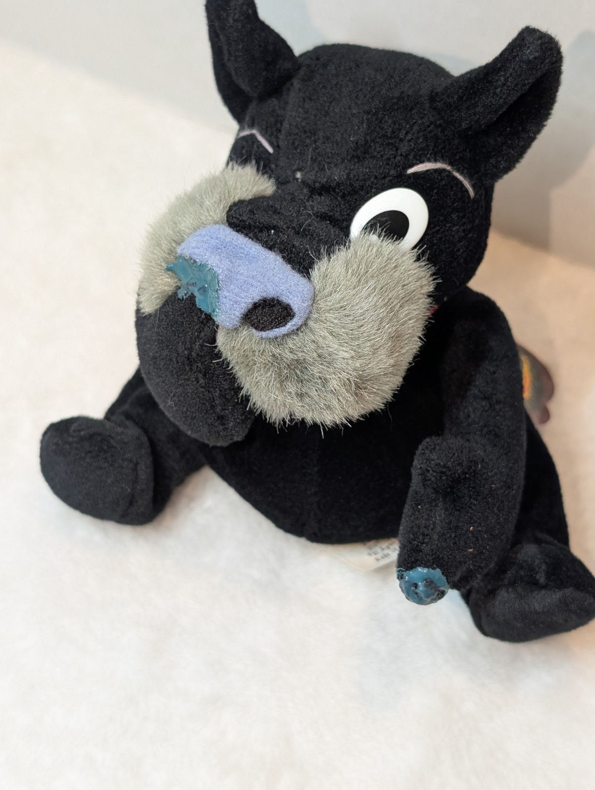 Vintage 90s Meanies Plush Lot 6 - Series 1 & 2 With Tags DIGGER Snake Eyes BEAR