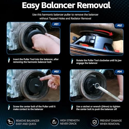 For GM 25264 Harmonic Balancer Puller and LS Harmonic Balancer Installation