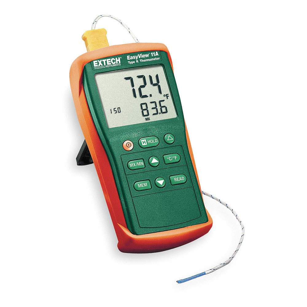 EXTECH EA11A Thermocouple Thermometer,1 Input,Type K 1LYR5