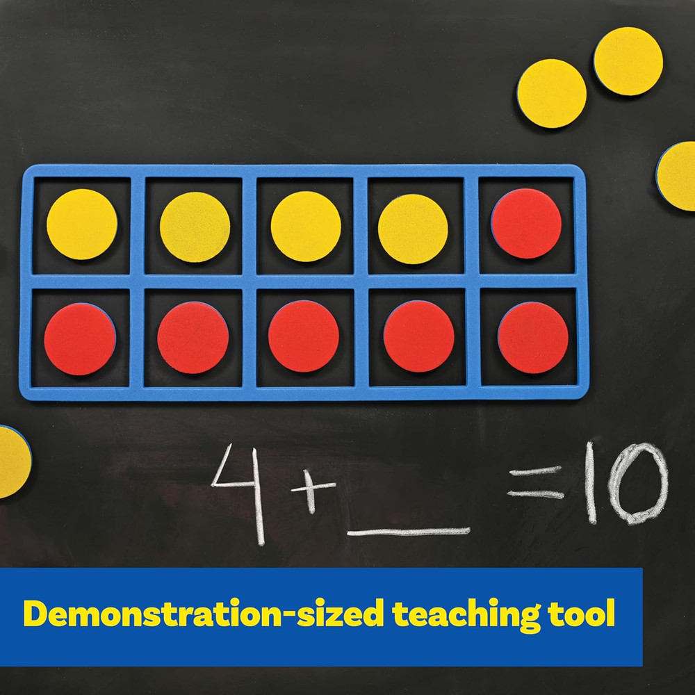 Giant Magnetic Foam Ten Frames | Early Math Manipulative | 2 Frames with 20 Disk