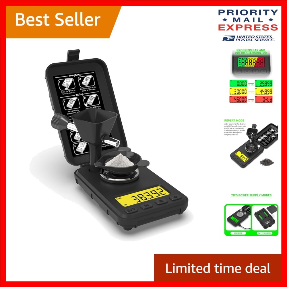 Versatile Milligram Scale with 3 Backlight Colors for Reloading and More