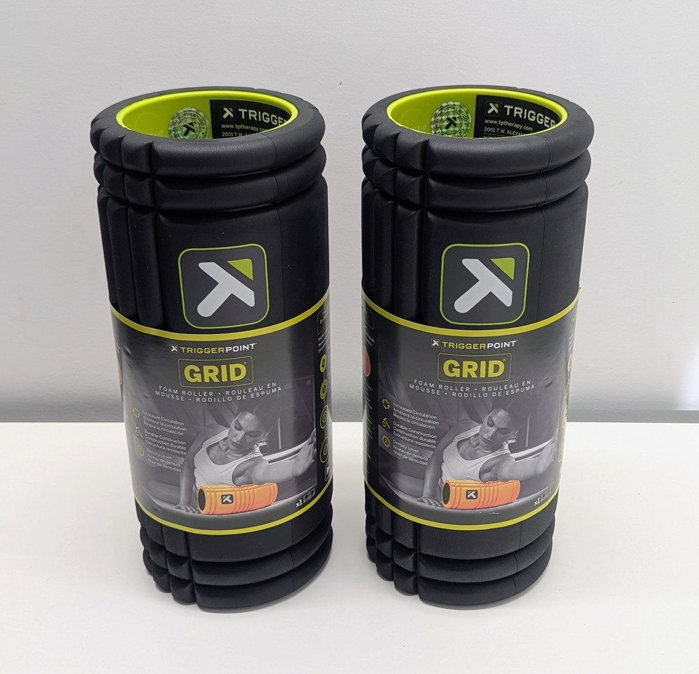 2 - Trigger Point Grid FOAM ROLLERS (13"x 5-3/8") Deep Tissue Massage NEW