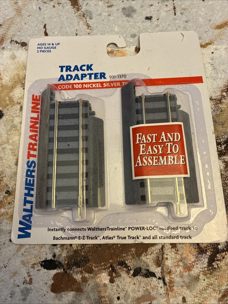 Walthers Ho Scale 931-  1370 Track Adapted 2pack Code 100