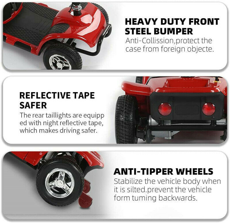 ENGWE 4 Wheel Powered Mobility Scooter 180W Heavy Duty Power Drive for Seniors