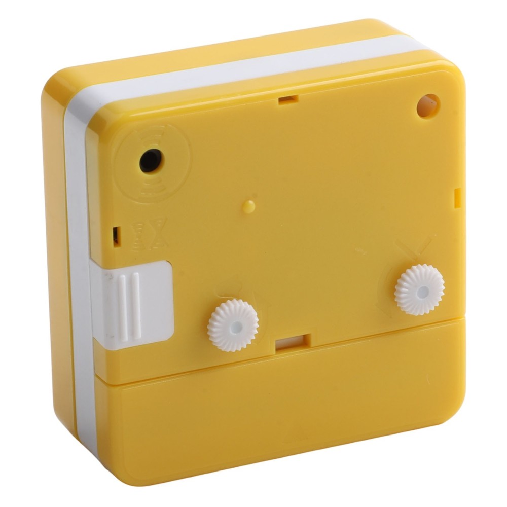 Square Design Alarm Clock Silent Suitable for Bedrooms Yellow