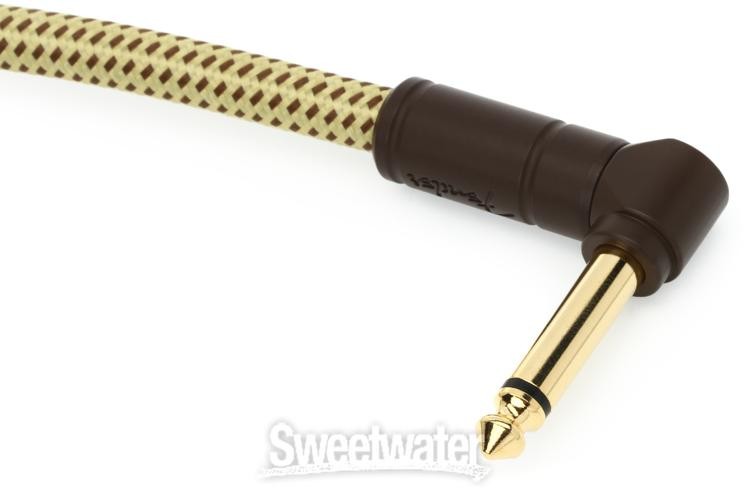 Fender Deluxe Series Tweed Patch Cable - Right Angle to Right Angle - 3 foot