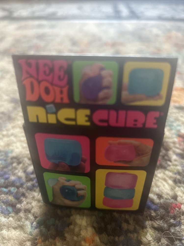 Nee Doh-Nice Cube-Super Solid Squish-Purple-Sealed