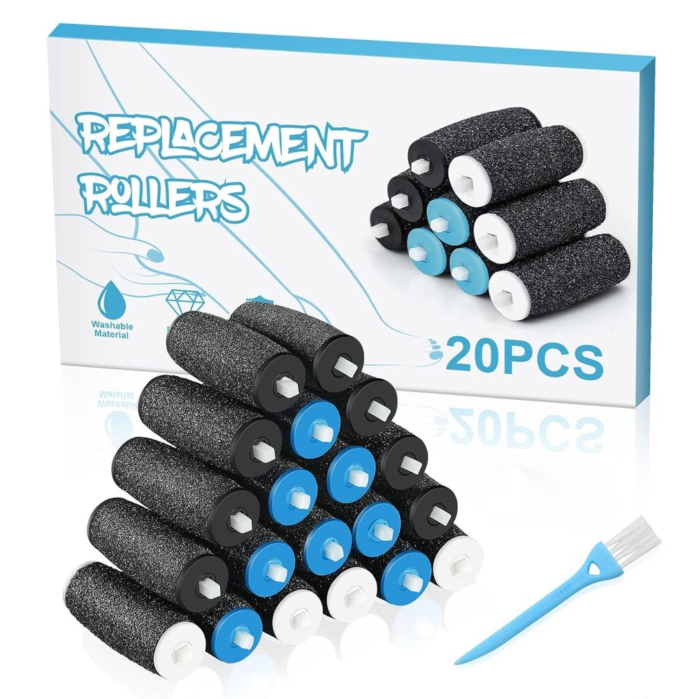 20Pcs Pedi Replacement Rollers ​Compatible with Amope Pedi Perfect Refills