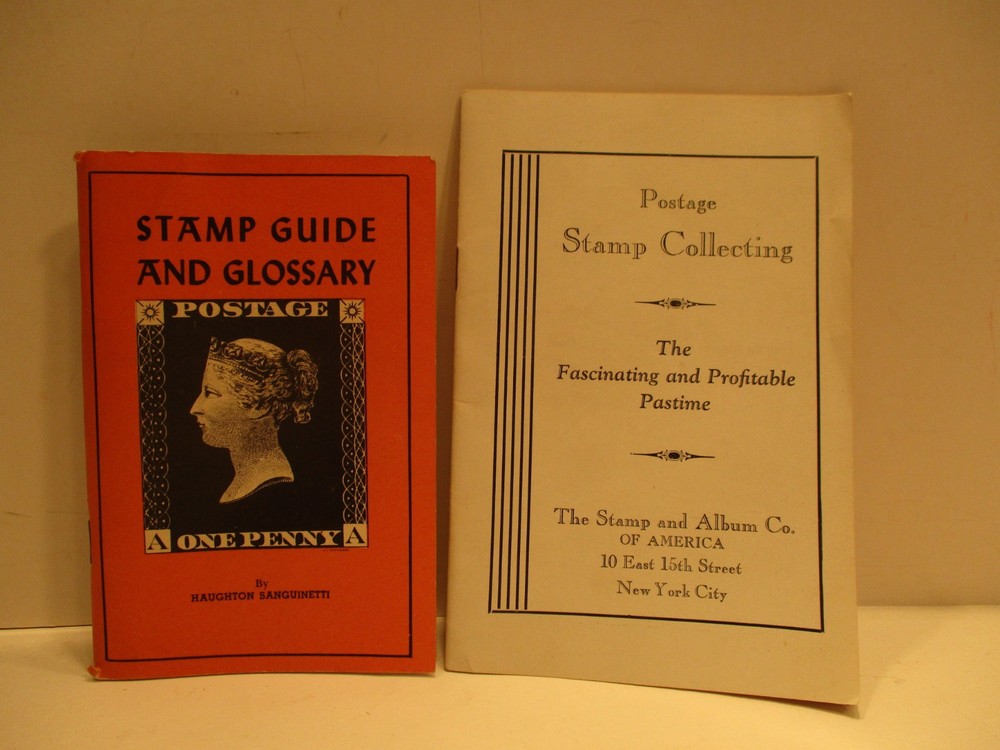 2 Stamp Catologs: Postage Stamp Collecting-1931, Stamp Glossary-1940