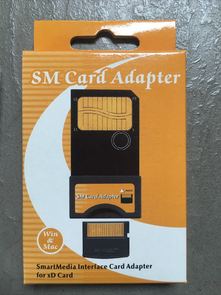 SmartMedia Adapter for xD Cards, Win & Mac, Plug & Play