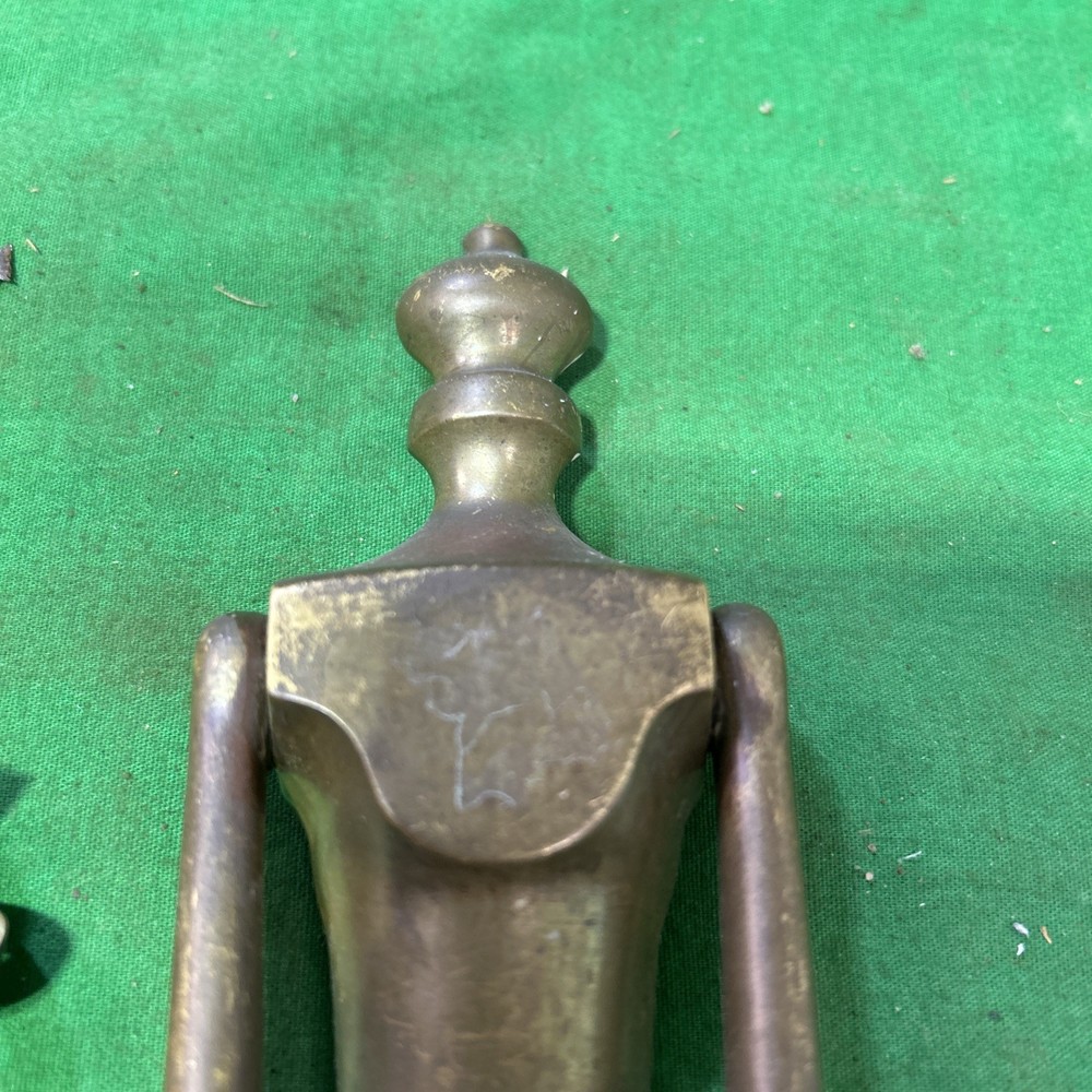 Vintage Classic Shield Solid Brass Door Knocker Traditional 7 .5” Plus Screws