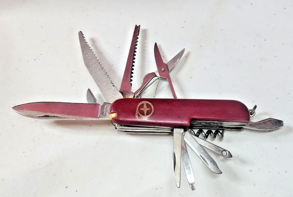 Swiss Army Red Star Multi Function Pocket Knife - Vintage