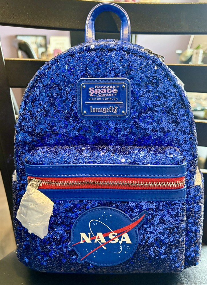 BNWT Loungefly NASA Kennedy Space Center Sequin Backpack