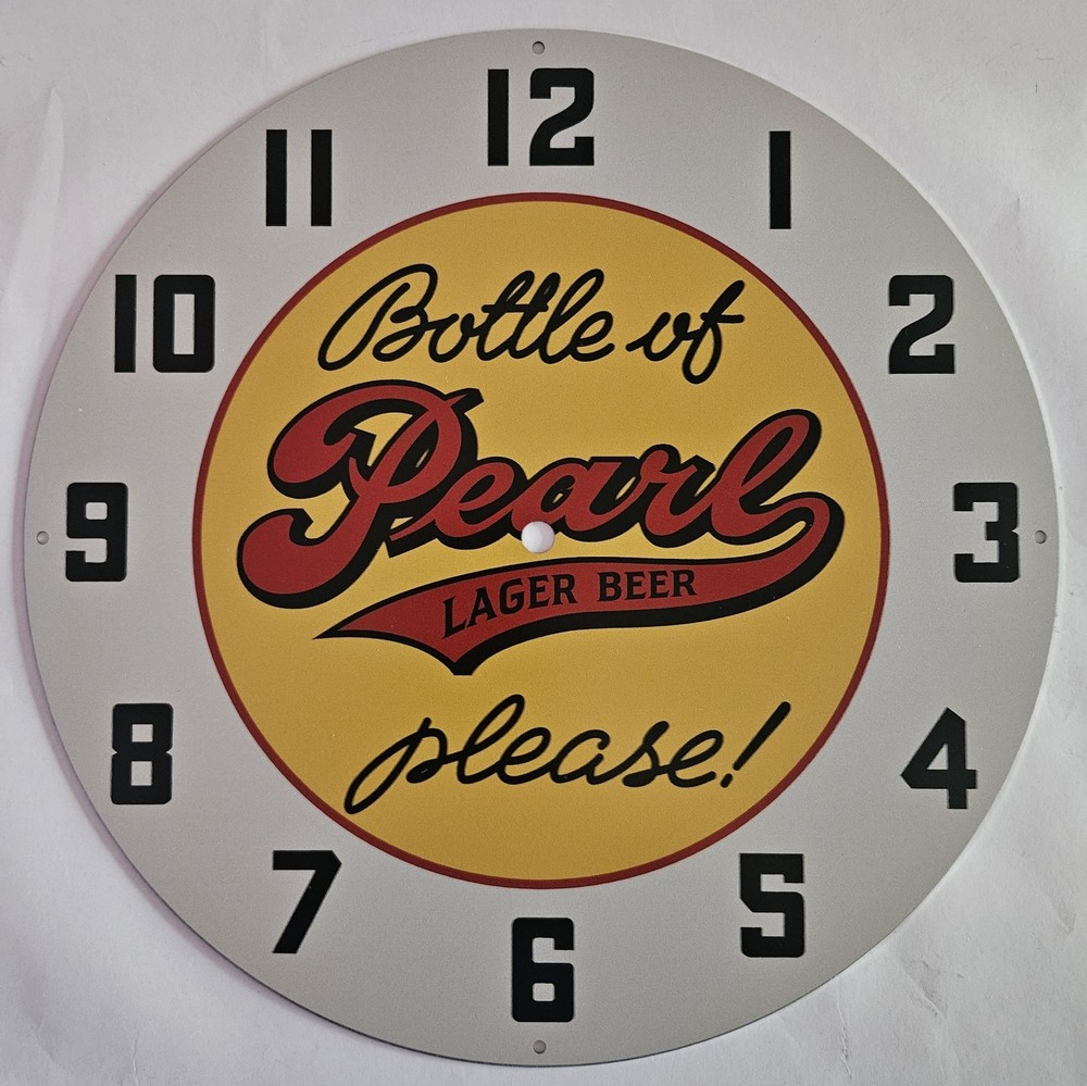 Pearl Beer Clock Face for NPI, Lackner neon clock