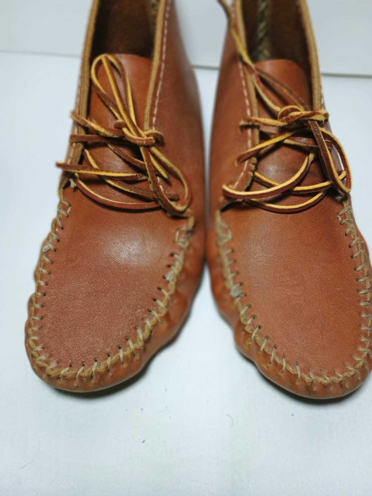 Vtg 70'S Wrangler Navajo Stylea Women's Moccasins Brown Leather Rare
