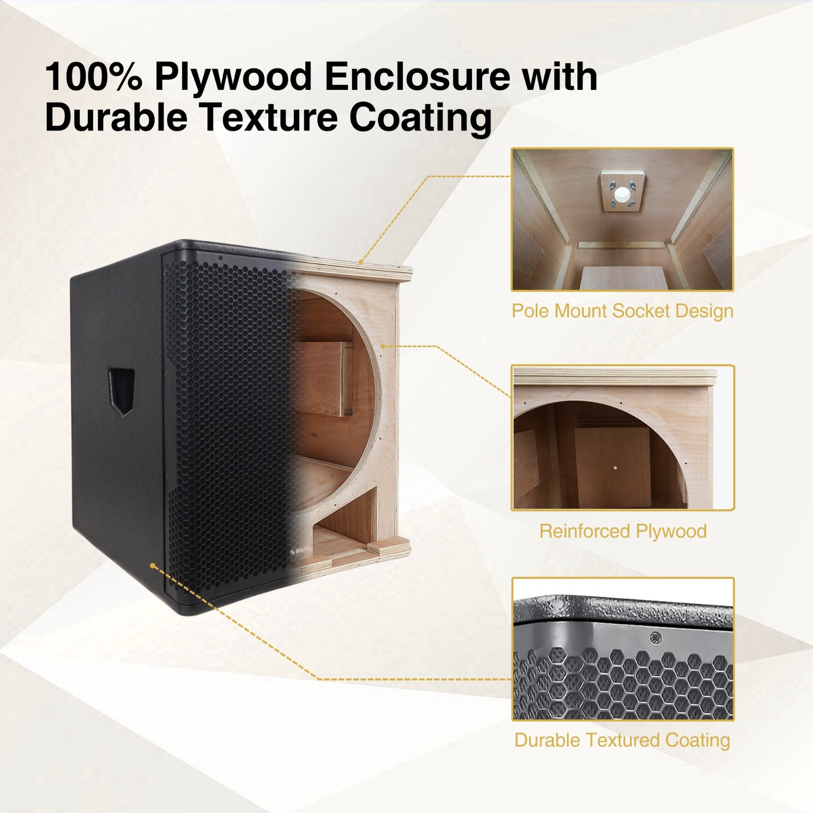 Sound Town 18" Powered PA DJ Subwoofer 2400W Class-D w/ LPF (METIS-PRO18AS)