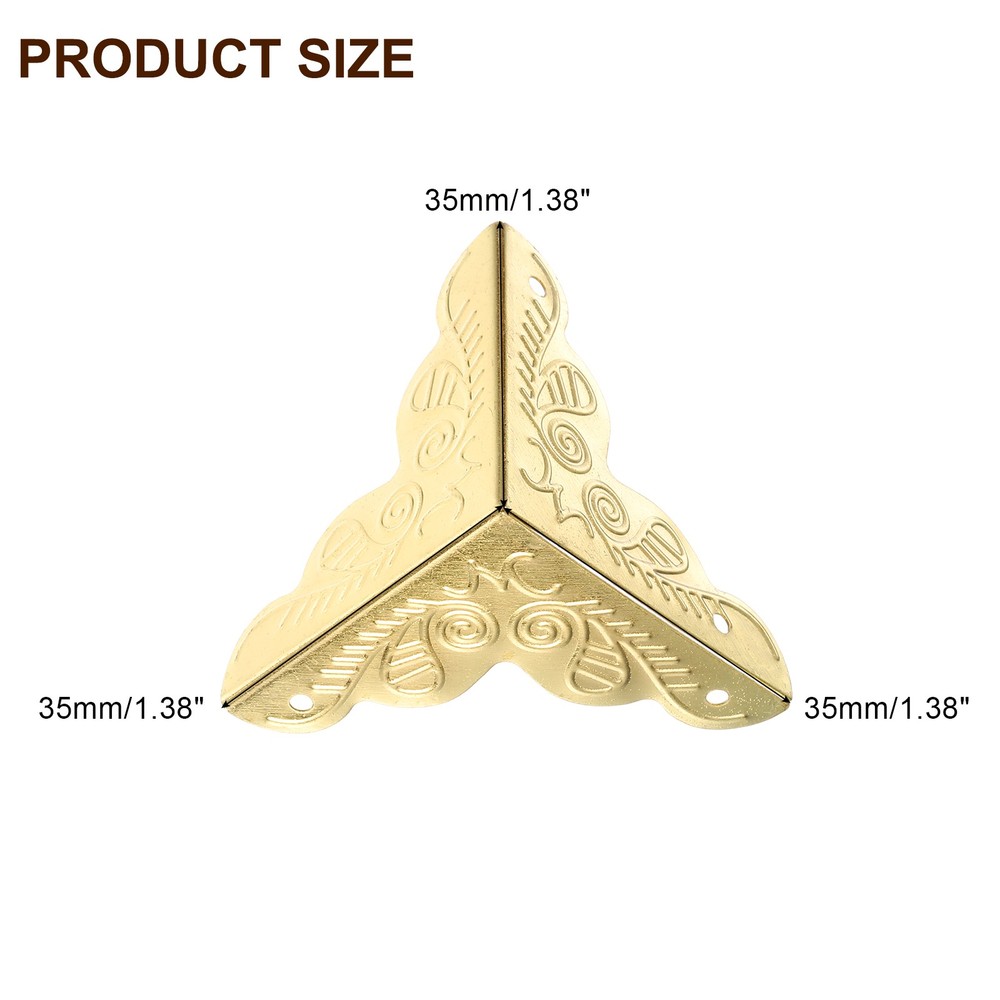 12 Pcs 35mm Decorative Box Corner Cover, Corner Protector, Yellow