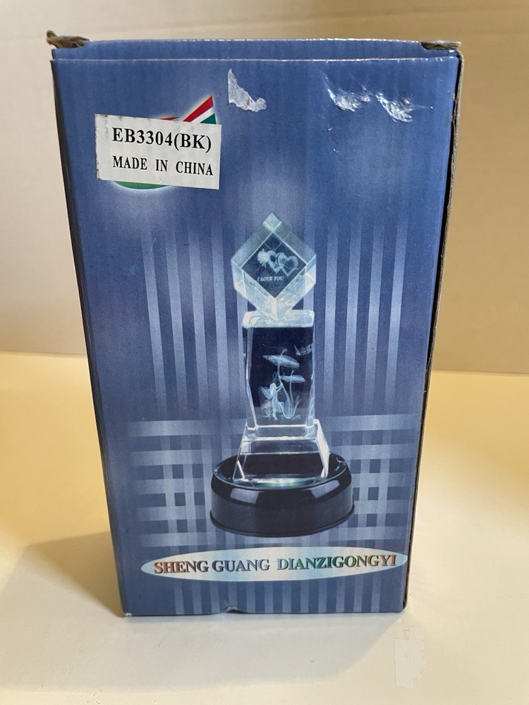Crystal Display Rotary Slide Show Multi-light Base - NEW