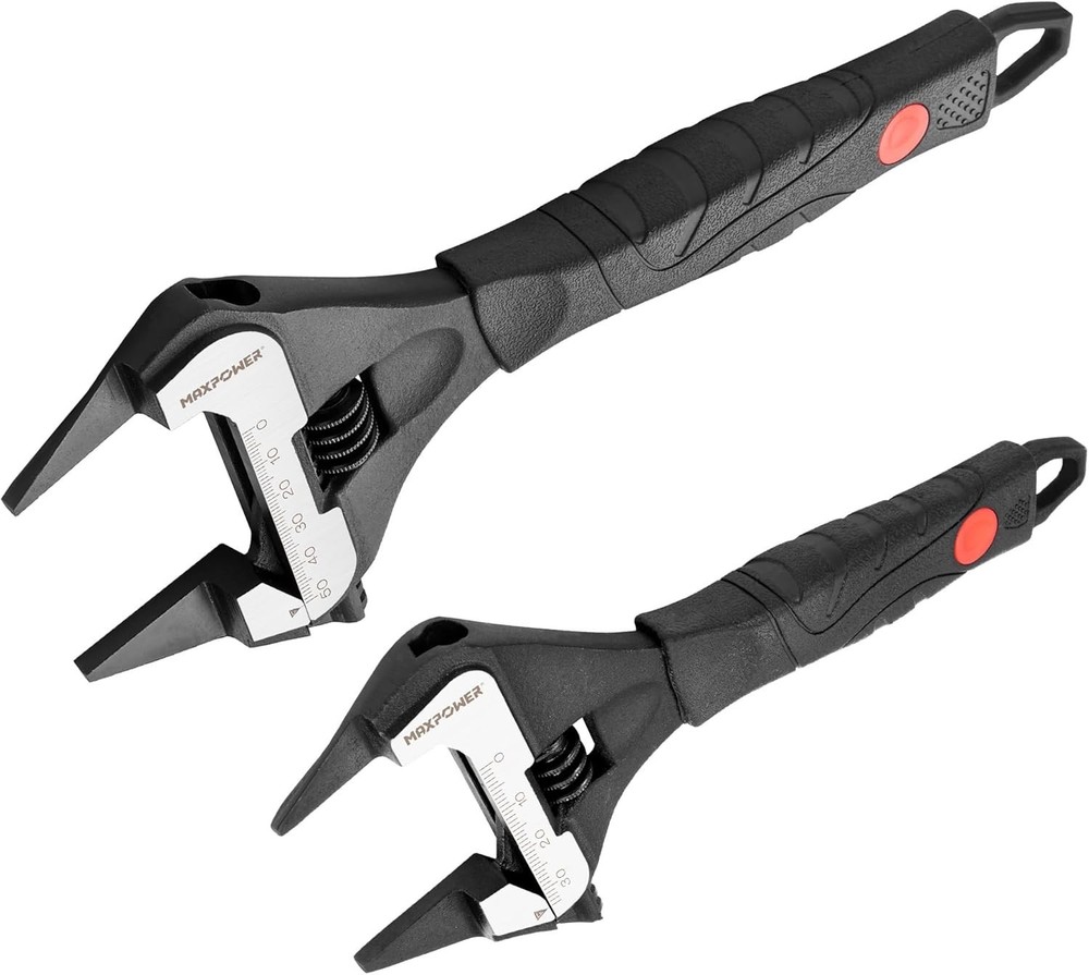 Expert-Grade Adjustable Wrench Set - 6" & 10" with Soft Grip for Precision