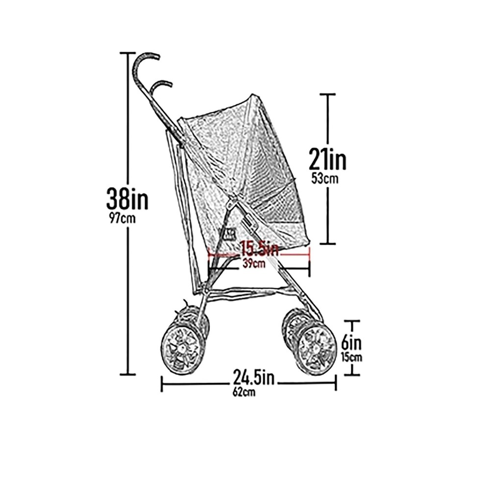 Pet Gear Travel Lite Plus Stroller, Compact, Easy Fold, No Assembly Required