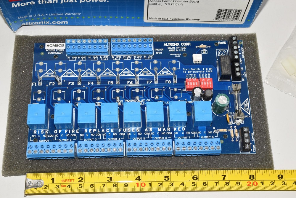 Altronix ACM8CB Access Power Controller Board Eight (8) PTC Outputs - New, Open
