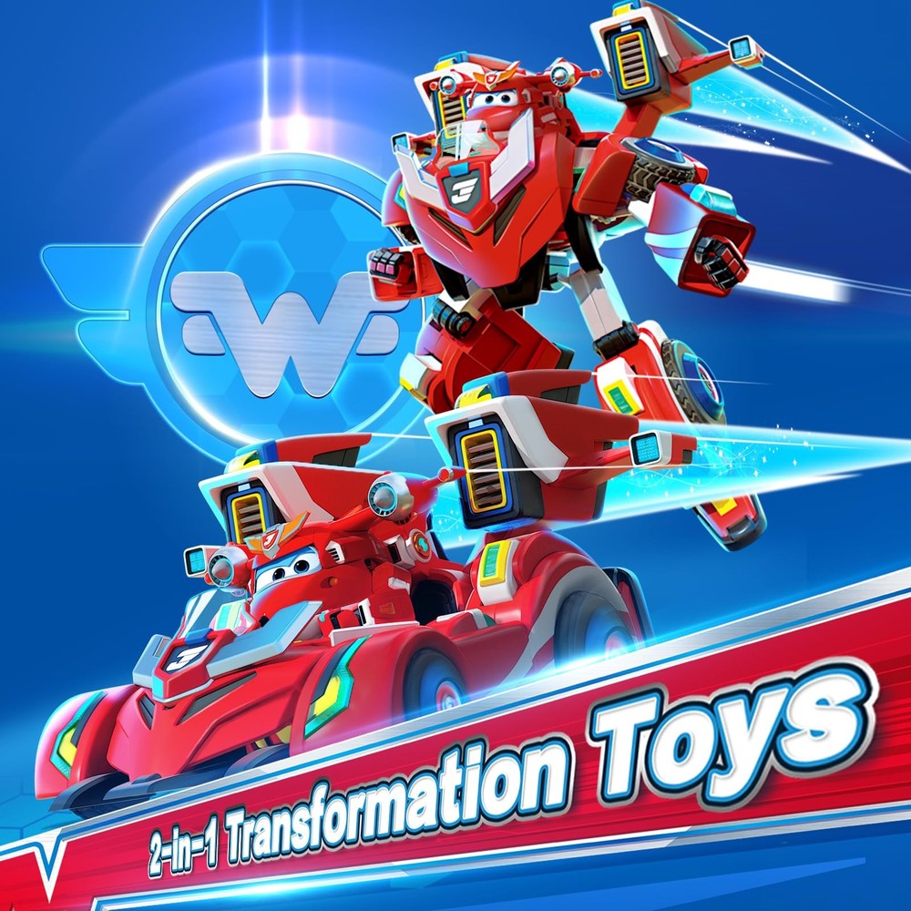 Super Wings Transformable 7 Inches (Main Figure), 2 (Mini Red