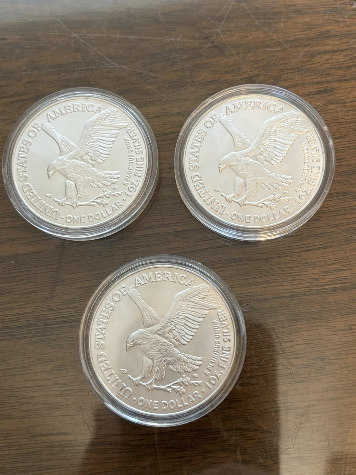 Lot of 3 - American S*ilv*er Eagle $1 Coin 1 oz .999 Fine S*ilv*er 2023 Year
