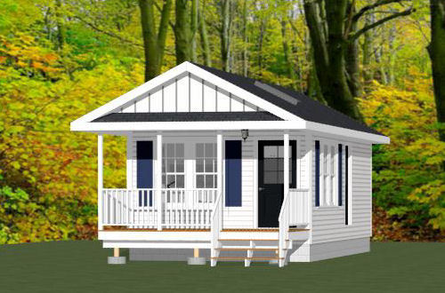 14x28 Tiny House -- 391 sq ft -- PDF FloorPlan -- Model 4A