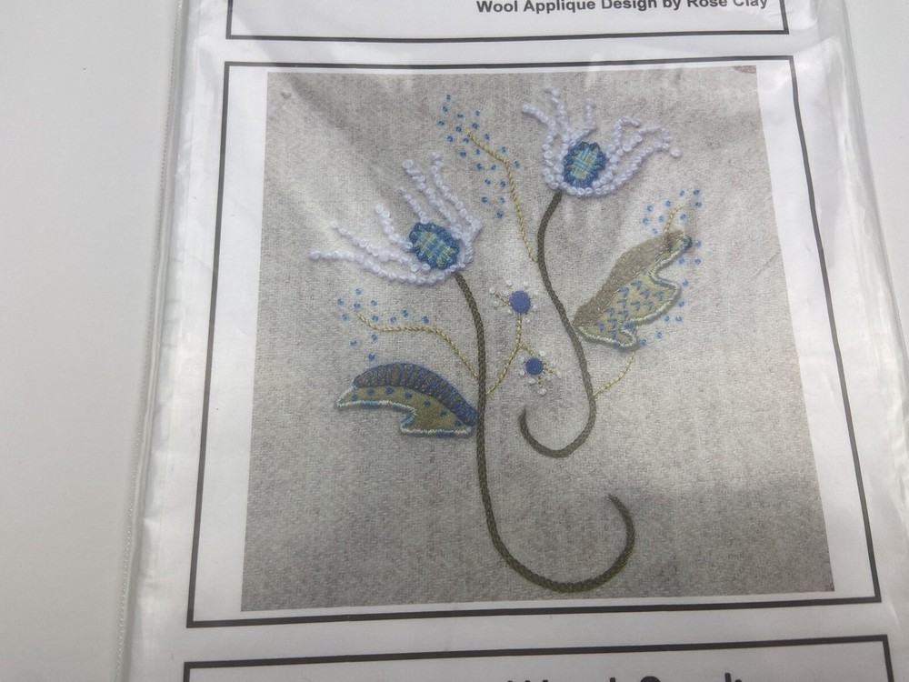 Three Sheep Studio Jacobean Wool Appliqué Pattern Flower
