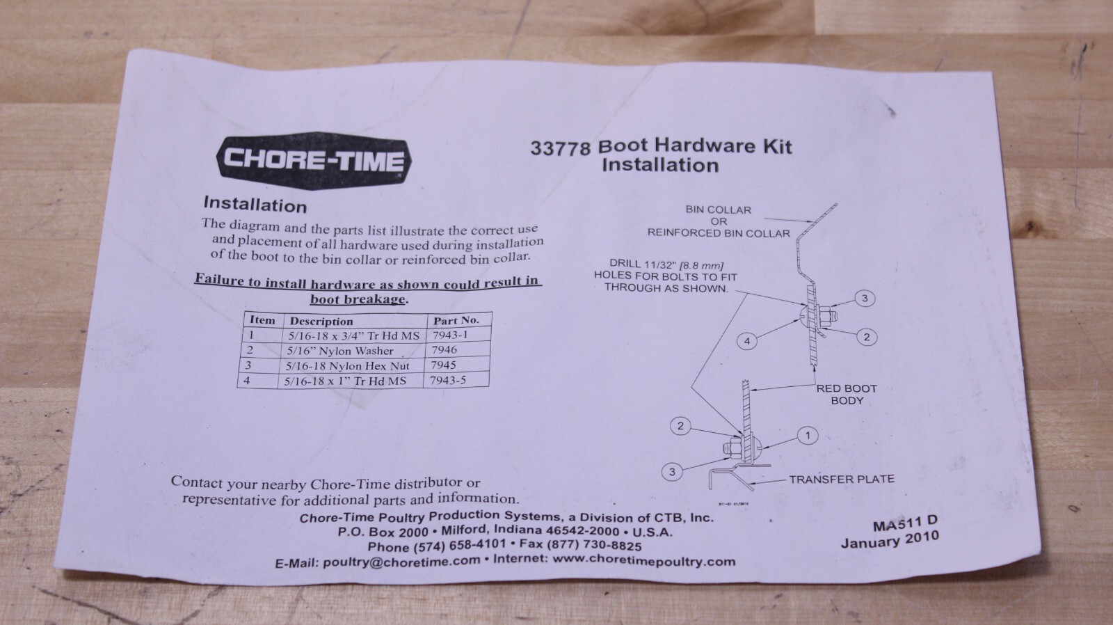 Chore-Time Flex Auger MDL 90 Straight Through Tandem Lower Boot 36434