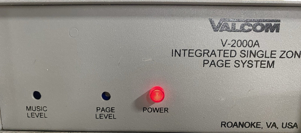 Valcom V-2000A 1 Zone One-Way Basic Integrated Page Control