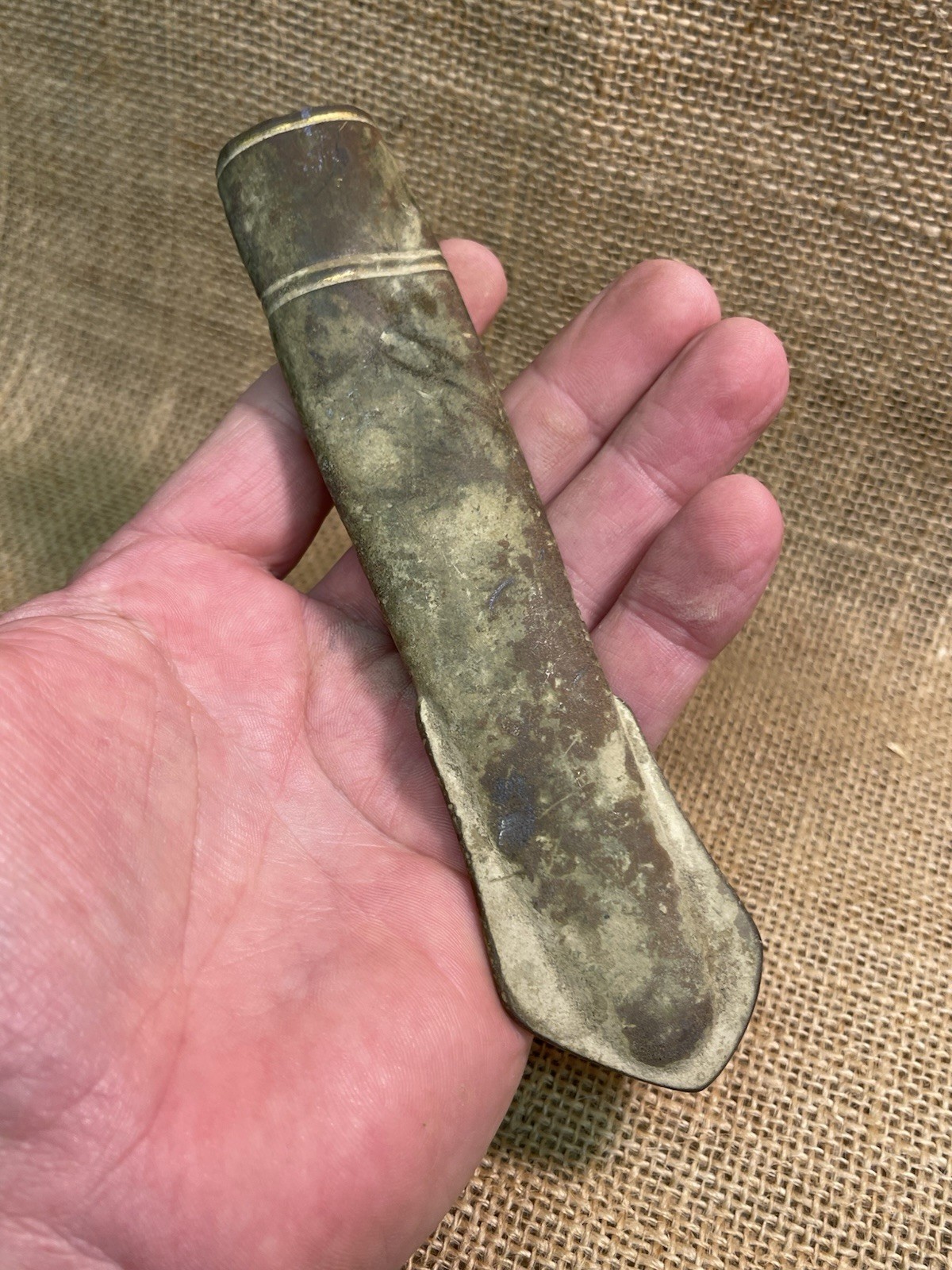 Dug Civil War Brass Foot Officers Or Staff Officers Sword Drag Heavily Used Worn