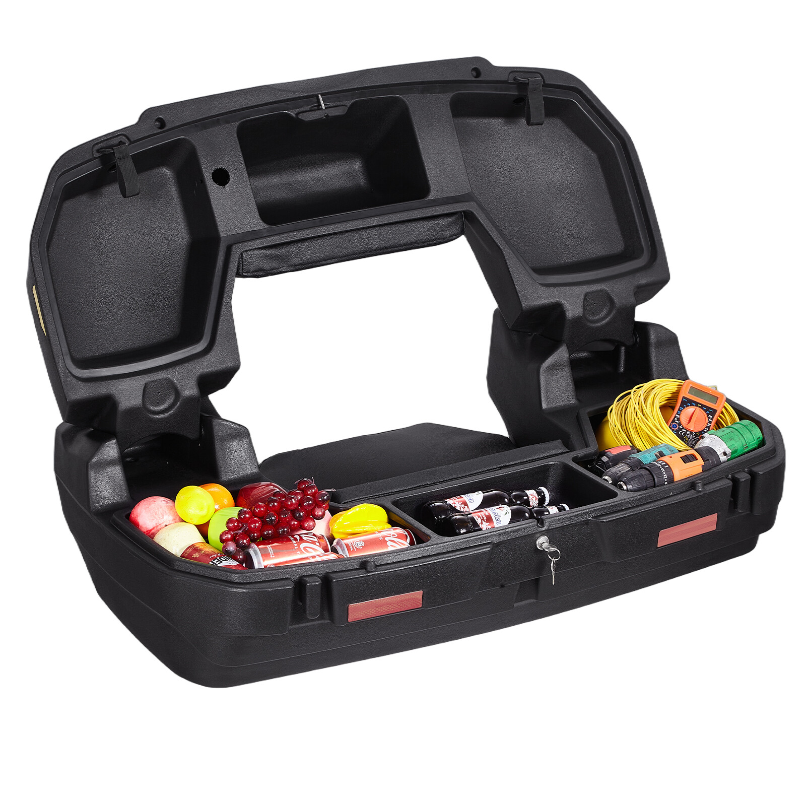 ATV Rear Storage Box Lounger 95L Waterproof ATV Cargo Box with Seat & Backrest