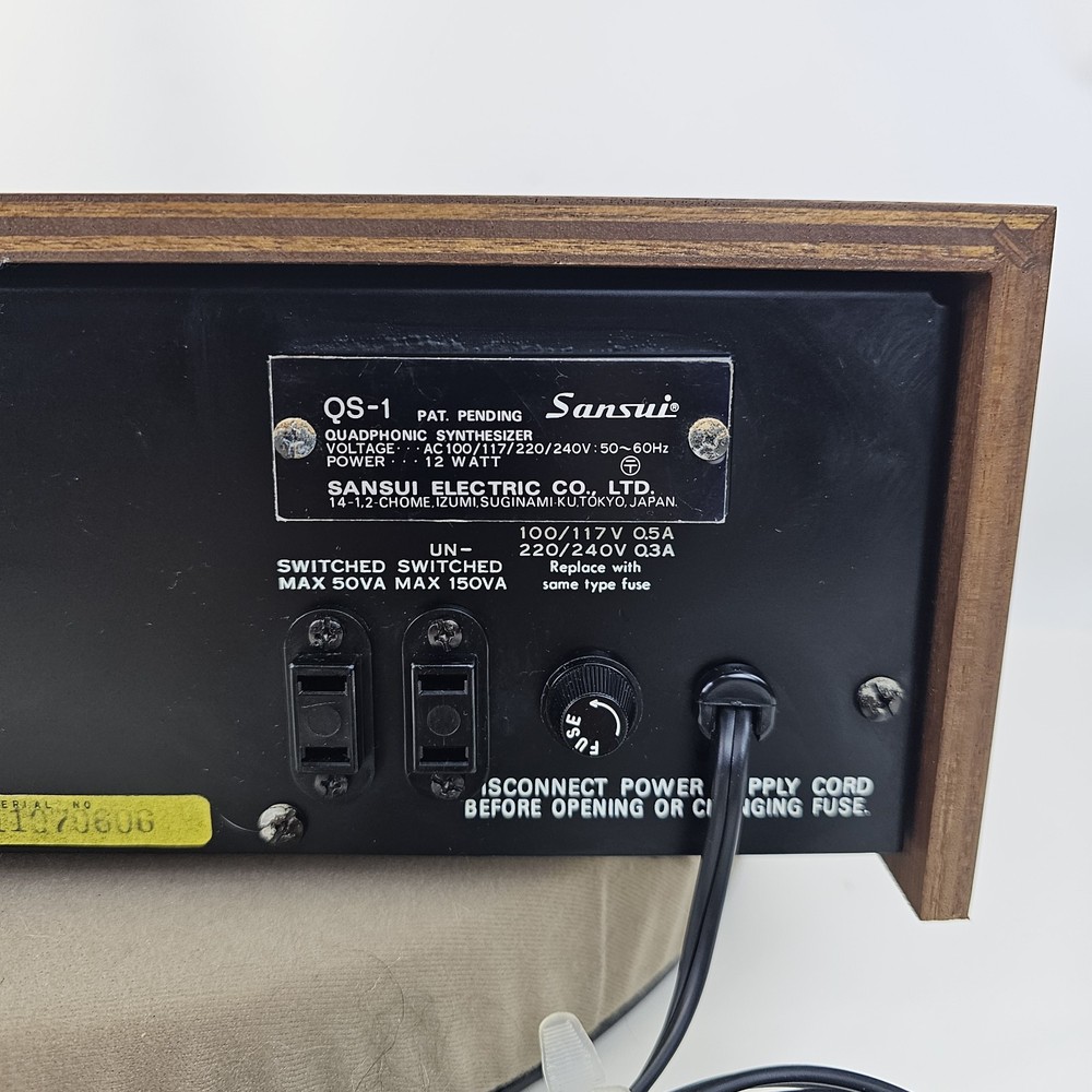 Sansui QS-1 Quadrophonic Synthesizer Decoder Working