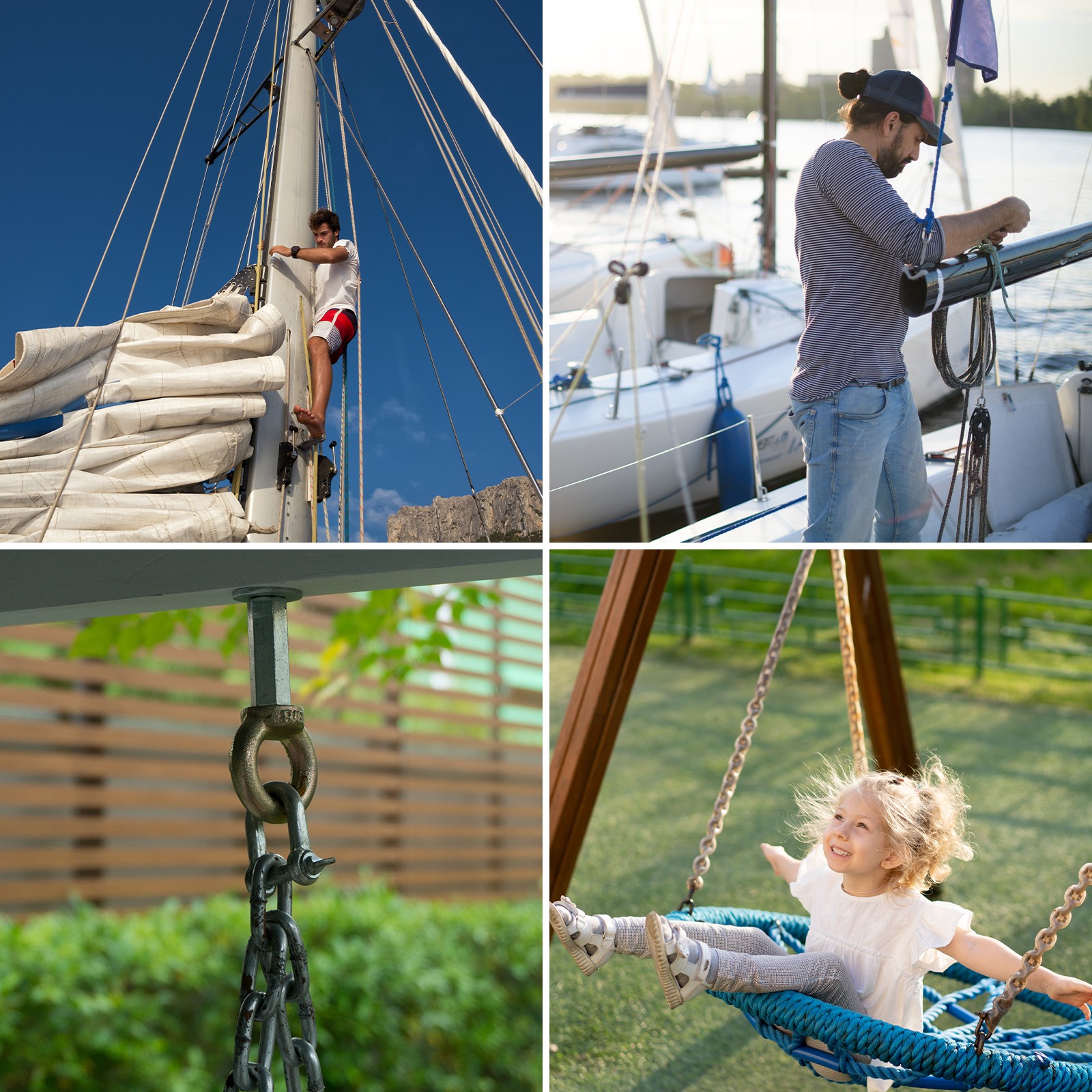 Screw Pin Shackle 8mm 5/16" 1102lb 316 Stainless Steel Long D Shackle Silver