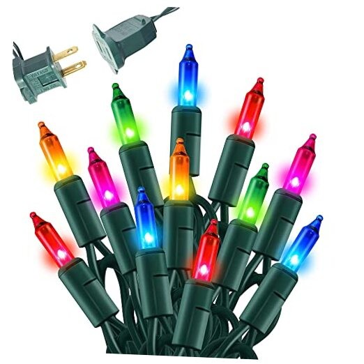 Multi-Colored Christmas Mini String Lights, 20FT 100 Count Multicolor