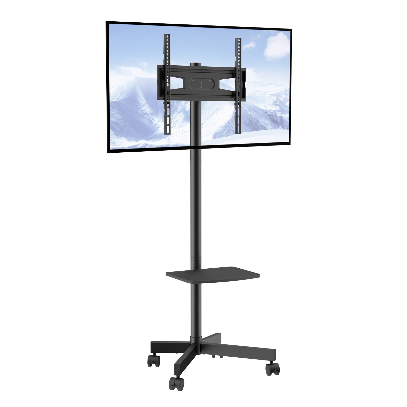 Uimoso Mobile TV Stand Mobile TV Cart for 23"-60" TVs with Wheels & A Tray