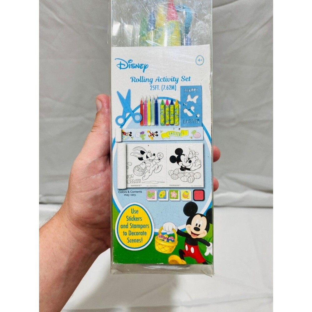 Disney Rolling Activity Set Coloring, Stickers, Stamps Easter Theme 25-ft