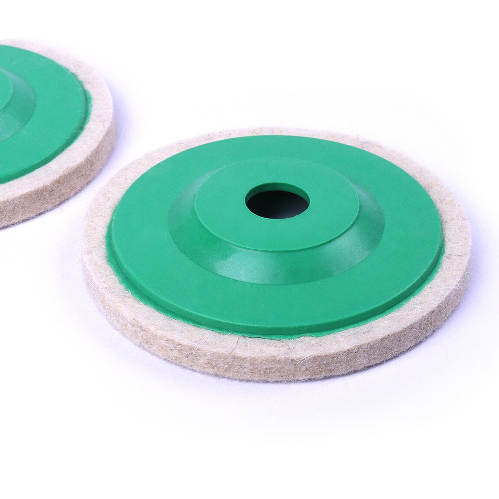 10-100x 4'' Wool Buffing Wheel Felt Pads Buffer Discs Angle Grinder Polishing US