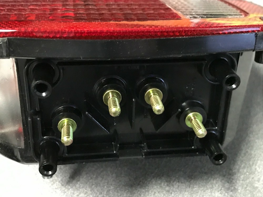 5014Y106 Signal-Stat 5"x 6" Red/Clear Rectangular Stud Mount Tail Light, New