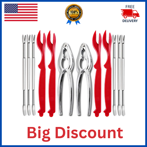 Seafood Tools Crab Crackers Nut Cracker Forks Set Opener Shellfish Lobster Leg