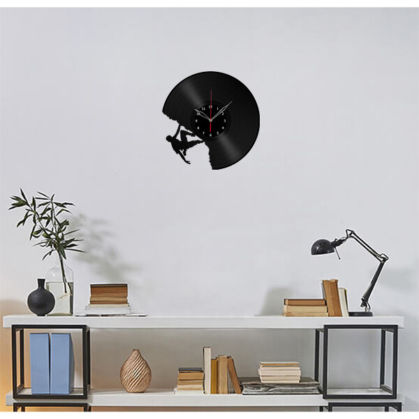 Vinyl Clock Climbing Wall Clock Unique Art Vinyl Record Wall Clock 232